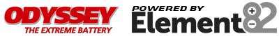 Odyssey-Element82-logo extreme, performance, deep cycle, batteries, marine, motorcycle, car, boat, automotive, starting, cranking, CCA, length, width, height, terminals